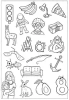 Vorschau - Arbeitsblätter - Buchstaben - Ausmalbilder und Deckblätter für die Buchstabeneinführung - Seite 1