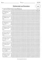 Vorschau - Arbeitsblätter - Zahlenrätsel zum Einmaleins / 1x1 - Arbeitsblätter mit Lösung - Seite 1
