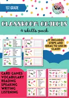Vista previa - Refuerzo / NEE / Materiales de apoyo - CLASSROOM OBJECTS: 4 SKILLS CARDS - Portada