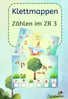 Vorschau - Aufgabenkarten - Klettmappe Zählen bis 3 Thema: Kolibris - Deckblatt