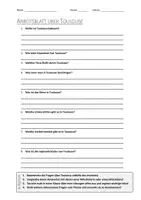 Vorschau - Arbeitsblätter - AB mit Fragen zum Thema "Toulouse" + Lösungsblatt - Deckblatt