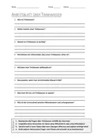 Vorschau - Arbeitsblätter - AB mit Fragen zum Thema "Trinkwasser" + Lösungsblatt + Mindmap + Infografik - Deckblatt