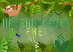 Vorschau - Bildkarten - Hausaufgabengutschein - Faultier - Dschungel - Seite 1