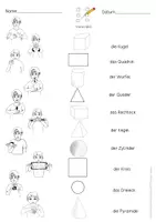 Vorschau - Arbeitsblätter - Flächen und Körper unterscheiden - Gebärdensprache - Seite 3