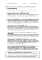 Vorschau - Arbeitsblätter - AB mit Fragen zum Thema "Übersetzung" + Lösungsblatt - Seite 1