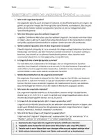 Vorschau - Arbeitsblätter - AB mit Fragen zum Thema "Ungarische Sprache" + Lösungsblatt - Seite 1