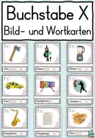 Vorschau - Präsentationen/Tafelbilder - Buchstabe X - Bild- und Wortkarten - Buchstabeneinführung DaZ / Deutsch - Deckblatt