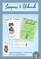 Vorschau - Spiele - Lesepass und Leseurkunde Lesemotivation Lesezeichen - Deckblatt