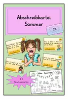 Vorschau - Arbeitsblätter - Abschreibkartei Sommer - Deckblatt