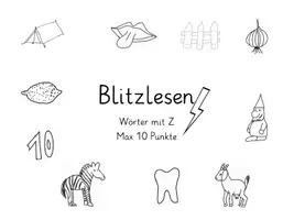 Vorschau - Spiele - Animiertes Blitzlesen (Wörter mit Z) für Powerpoint - Deckblatt