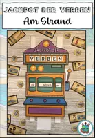 Vorschau - Spiele - Jackpot der Verben "Am Strand" Verben im Präsens - DaZ / DaF / Deutsch - Deckblatt