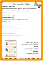 Vorschau - Fördermaterial/Inklusion - DaF/DaZ Klettmappe Satzbau Kinder im Winter - Seite 1