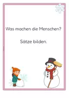 Vorschau - Fördermaterial/Inklusion - DaF/DaZ Klettmappe Satzbau Kinder im Winter - Seite 2