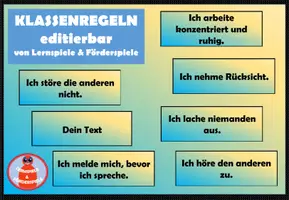 Vorschau - Poster - Klassenregeln editierbar - Deckblatt