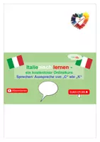 Vorschau - Präsentationen/Tafelbilder - Italienisch lernen mit Allie: Die Aussprache von C wie K - Das Unterrichtsmaterial ist kostenlos - Deckblatt