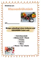 Vorschau - Anderer Materialtyp - Plakat: Klassenfrühstück Einladung - Seite 2