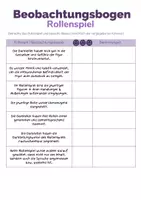 Vorschau - Arbeitsblätter - Checkliste Rollenspiel - Deckblatt