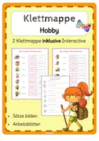 Vorschau - Arbeitsblätter - Klettmappe Hobby - einfache Sätze DaF Präsens + Perfekt - Deckblatt
