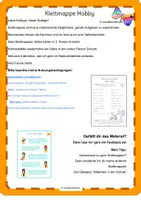 Vorschau - Arbeitsblätter - Klettmappe Hobby - einfache Sätze DaF Präsens + Perfekt - Seite 1