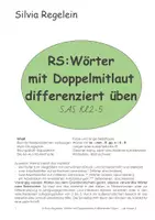 Vorschau - Arbeitsblätter - Lernwörter mit Doppelmitlaut differenziert üben_ SAS Kl. 2-5 - Deckblatt