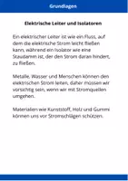 Vorschau - Arbeitsblätter - Leiter und Isolatoren - 7. Klasse - Physik - Seite 1
