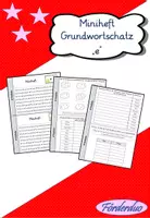 Vorschau - Arbeitsblätter - Miniheft Grundwortschatz "e" - Deckblatt