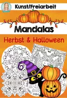 Vorschau - Arbeitsblätter - Mandalas und Ausmalbilder Herbst & Halloween | Kunst Klasse 1-3 | Malvorlagen - Deckblatt