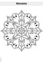 Vorschau - Arbeitsblätter - Mandalas und Ausmalbilder Herbst & Halloween | Kunst Klasse 1-3 | Malvorlagen - Seite 1