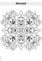 Vorschau - Arbeitsblätter - Mandalas und Ausmalbilder Herbst & Halloween | Kunst Klasse 1-3 | Malvorlagen - Seite 3