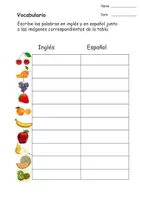 Vista previa - Unidades / Secuencias / Situaciones de Aprendizaje - Cuaderno Inglés Fruit - página 3