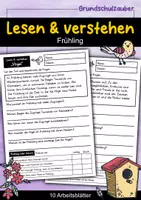 Vorschau - Arbeitsblätter - Lesen und verstehen - Frühling - Leseverständnis/Leseverstehen - Deckblatt