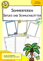 Vorschau - Arbeitsblätter - Sommerferien-Selfies & Sommerferien-Geschichten zu Schulbeginn - Deckblatt