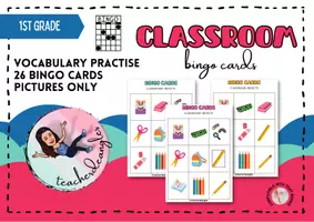 Vista previa - Juegos / Gamificación - CLASSROOM OBJECTS BINGO CARDS - Portada