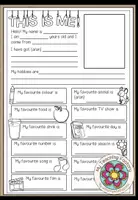 Vista previa - Hojas de trabajo - THIS IS ME! - Profile (for English lessons) - Portada