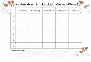 Vorschau - Poster - editierbarer Stundenplan Hundeklasse #Jack Russel #Klassentier - Seite 3