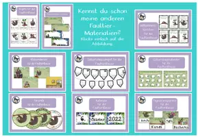 Vorschau - Poster - editierbarer Stundenplan Faultierklasse #Klassentier - Seite 2