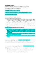 Vorschau - Merkblätter - Regular Verbs in German - English and German Explanations - Seite 1