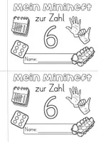 Vorschau - Arbeitsblätter - Miniheft - Zahl / ZIffer 6 für den Ziffernschreibkurs - Seite 1
