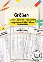 Vorschau - Arbeitsblätter - Rechnen mit Größen - Längenmaße, Flächenmaße, Gewichtsmaße - Deckblatt