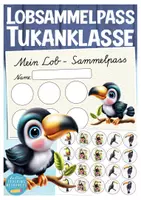 Vorschau - Fördermaterial/Inklusion - Tukanklasse Klassentier Tukan Lobkärtchen - Deckblatt