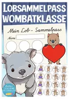 Vorschau - Mal- und Bastelvorlagen - Wombatklasse Klassentier Wombat Lobkärtchen Stempelkarte - Deckblatt