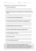 Vorschau - Arbeitsblätter - AB mit Fragen zum Thema "George Washington" + Lösungsblatt - Deckblatt