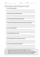 Vorschau - Arbeitsblätter - AB mit Fragen zum Thema "Weihnachtslieder" + Lösungsblatt + Mindmap + Infografik - Deckblatt