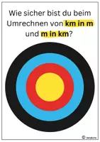 Vorschau - Bildkarten - Zielscheiben zu Längeneinheiten/ Sicherung und Reflexion - Deckblatt