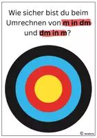 Vorschau - Bildkarten - Zielscheiben zu Längeneinheiten/ Sicherung und Reflexion - Seite 1