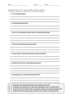 Vorschau - Arbeitsblätter - AB mit Fragen zum Thema "Weintrauben" + Lösungsblatt - Deckblatt