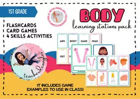 Vista previa - Refuerzo / NEE / Materiales de apoyo - BODY PARTS LEARNING STATIONS PACK - Portada