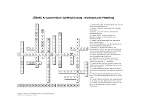 Vorschau - Quiz - Kreuzworträtsel: Weltbevölkerung (mit Lösung) - Seite 1