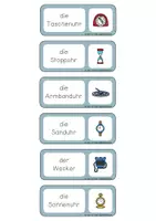 Vorschau - Arbeitsblätter - Zeit: verschiedene Uhren - Domino - Seite 3