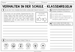 Vorschau - Arbeitsblätter - VERHALTEN IN DER SCHULE - Situationen bewerten (Arbeitsblätter) - Seite 2